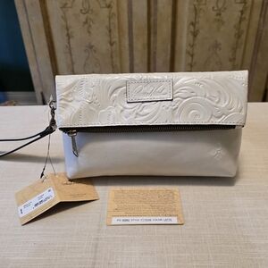 Patricia Nash Cream Clutch with Embossed Design